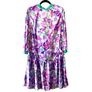 Open back dress with pockets (Sz large)for seniors,patients, or disabled adults